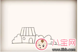 简笔画|宝宝简笔画彩虹屋这样画景色系列彩虹屋