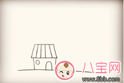 简笔画|宝宝简笔画彩虹屋这样画景色系列彩虹屋