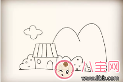 简笔画|宝宝简笔画彩虹屋这样画景色系列彩虹屋