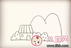 简笔画|宝宝简笔画彩虹屋这样画景色系列彩虹屋