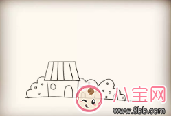 简笔画|宝宝简笔画彩虹屋这样画景色系列彩虹屋