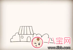 简笔画|宝宝简笔画彩虹屋这样画景色系列彩虹屋