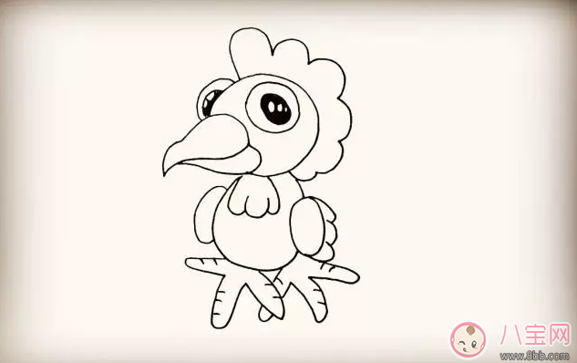 简笔画|宝宝简笔画简单画出大公鸡