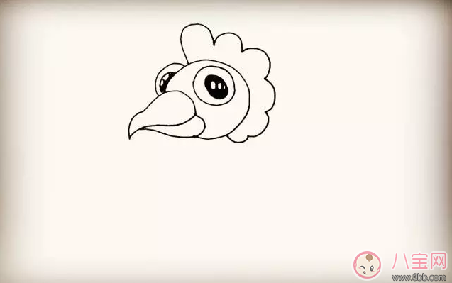 简笔画|宝宝简笔画简单画出大公鸡