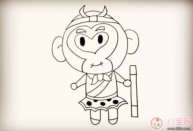 孙悟空|儿童简笔画 卡通人物齐天大圣孙悟空简笔画
