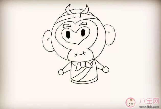 孙悟空|儿童简笔画 卡通人物齐天大圣孙悟空简笔画