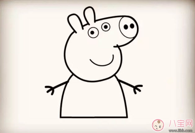 小猪佩奇|儿童简笔画小猪佩奇 小猪佩奇的简笔画