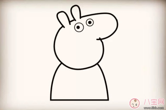 小猪佩奇|儿童简笔画小猪佩奇 小猪佩奇的简笔画