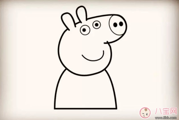 小猪佩奇|儿童简笔画小猪佩奇 小猪佩奇的简笔画