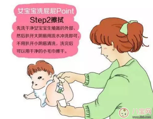 女宝宝|新生儿女宝宝私处护理图解 女婴儿私处护理方法