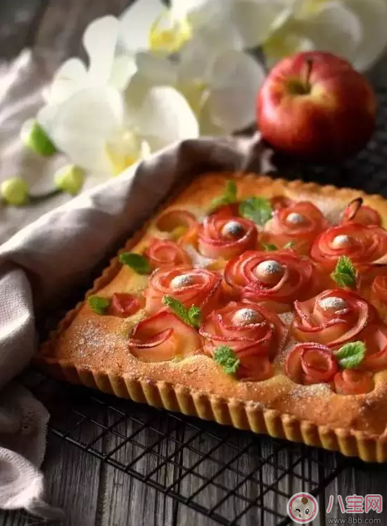 食谱|孕期想吃甜点又怕胖 玫瑰苹果塔好吃不发胖
