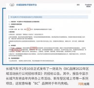 “BC”背后的布局 长城高端轿车品牌年内发布