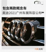 包含两款概念车 奥迪2021广州车展阵容公布
