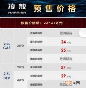 疑似凌放预售价曝光 预售区间22-31万元