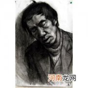 中年男子素描胸像