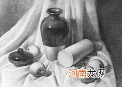 素描静物之罐子，石膏圆柱，梨子与酒精灯