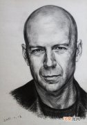 国外明星素描中年男子