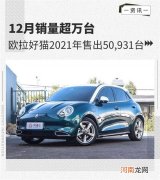 12月销量超万台 欧拉好猫2021年售出50931台