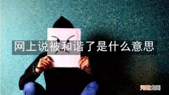 网上说被和谐了是什么意思