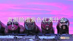 京剧脸谱紫色代表什么