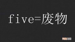 five是废物的意思吗