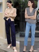 紧身高腰牛仔裤怎么搭配图片 牛仔裤搭配什么样的上衣