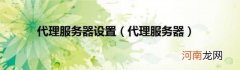 代理服务器 代理服务器设置