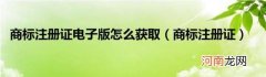 商标注册证 商标注册证电子版怎么获取