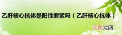 乙肝核心抗体 乙肝核心抗体是阳性要紧吗