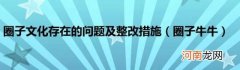 圈子牛牛 圈子文化存在的问题及整改措施