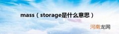 storage是什么意思 mass