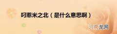 是什么意思啊 叼惹米之北