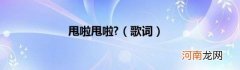 歌词 甩啦甩啦?