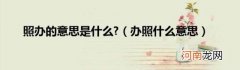 办照什么意思 照办的意思是什么?