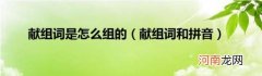 献组词和拼音 献组词是怎么组的