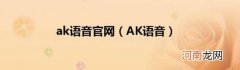AK语音 ak语音官网