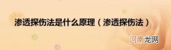 渗透探伤法 渗透探伤法是什么原理