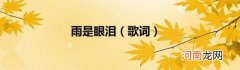 歌词 雨是眼泪