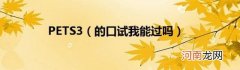 的口试我能过吗 PETS3