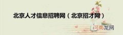 北京招才网 北京人才信息招聘网