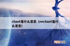 enchant是什么意思 chant是什么意思