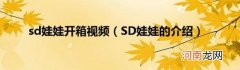 SD娃娃的介绍 sd娃娃开箱视频