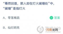 阑珊是什么意思？