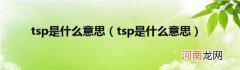 tsp是什么意思 tsp是什么意思
