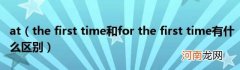 thefirsttime和forthefirsttime有什么区别 at
