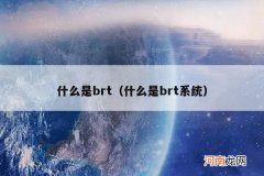 什么是brt系统 什么是brt