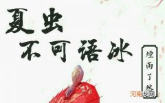 不与夏虫语冰出处及含义解读 不与夏虫语冰什么意思