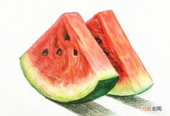 彩铅画西瓜教程步骤图