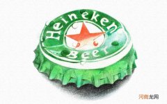 彩铅画啤酒罐盖的画法