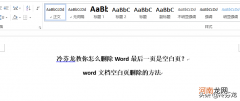 word文档空白页删除的方法 怎么删除空白页word最后一页